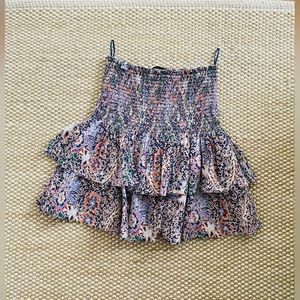 Rebecca Minkoff Smocked floral cotton Skirt